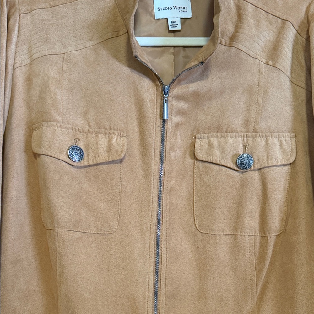 Studio Works Tan Women's Jacket - Picture 3 of 5